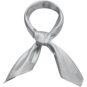 Women's Grey Silk Feeling Scarf 23.6'' Square Satin Scarf Neck Head Bandana